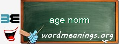 WordMeaning blackboard for age norm
